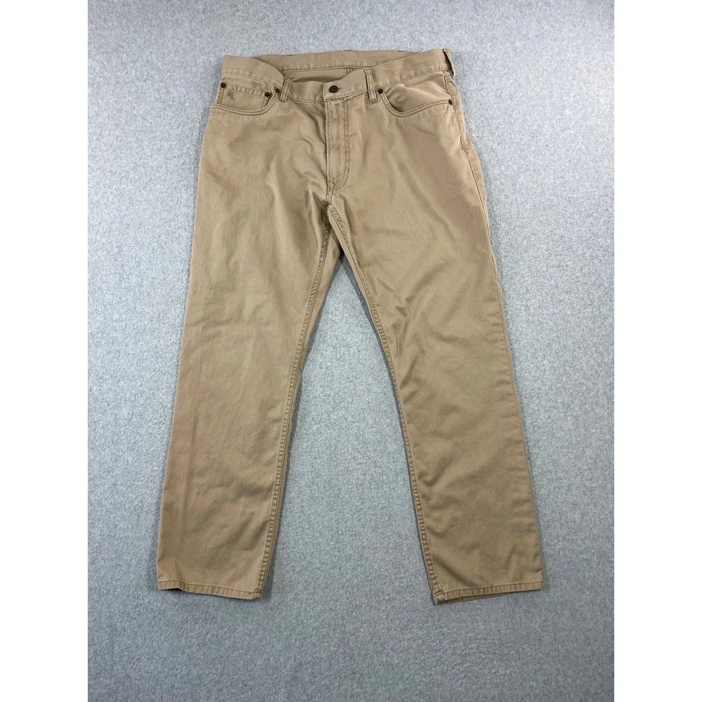 Polo Ralph Lauren Khaki Chino Pants Mens 36x29 Tan Relaxed Fit Straight Leg